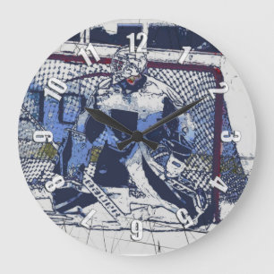 The Goal Keeper - Ice Hockey Goalie Large Clock