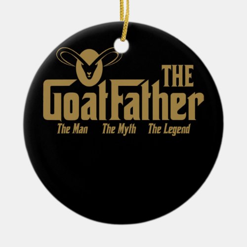 The Goat Father Cool  Ceramic Ornament
