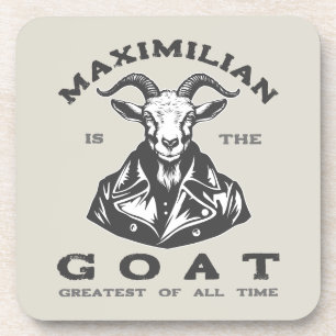 The GOAT (Greatest Of All Time) With Your Name Beverage Coaster
