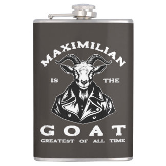 The GOAT (Greatest Of All Time) With Your Name Flask