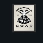 The GOAT (Greatest Of All Time) With Your Name Framed Art<br><div class="desc">This goat is the **** of cool. Rep your greatness (or someone else's) with this funny design featuring a leather-clad goat and a customizable name. Perfect for anyone who's the GOAT (or at least thinks they are!)
GOAT = Greatest Of All Time</div>