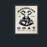 The GOAT (Greatest Of All Time) With Your Name Framed Art<br><div class="desc">This goat is the **** of cool. Rep your greatness (or someone else's) with this funny design featuring a leather-clad goat and a customizable name. Perfect for anyone who's the GOAT (or at least thinks they are!)
GOAT = Greatest Of All Time</div>