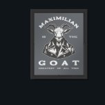 The GOAT (Greatest Of All Time) With Your Name Framed Art<br><div class="desc">This goat is the **** of cool. Rep your greatness (or someone else's) with this funny design featuring a leather-clad goat and a customizable name. Perfect for anyone who's the GOAT (or at least thinks they are!)
GOAT = Greatest Of All Time</div>