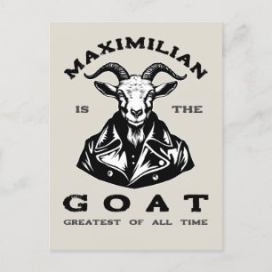 The GOAT (Greatest Of All Time) With Your Name Postcard