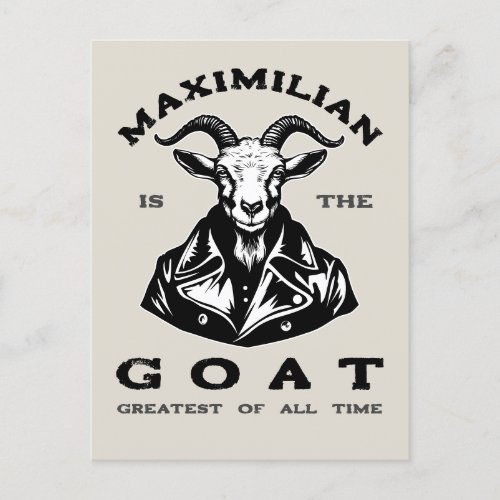 The GOAT Greatest Of All Time With Your Name Postcard