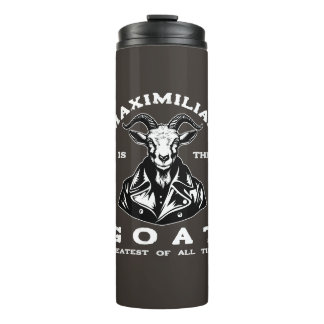 The GOAT (Greatest Of All Time) With Your Name Thermal Tumbler