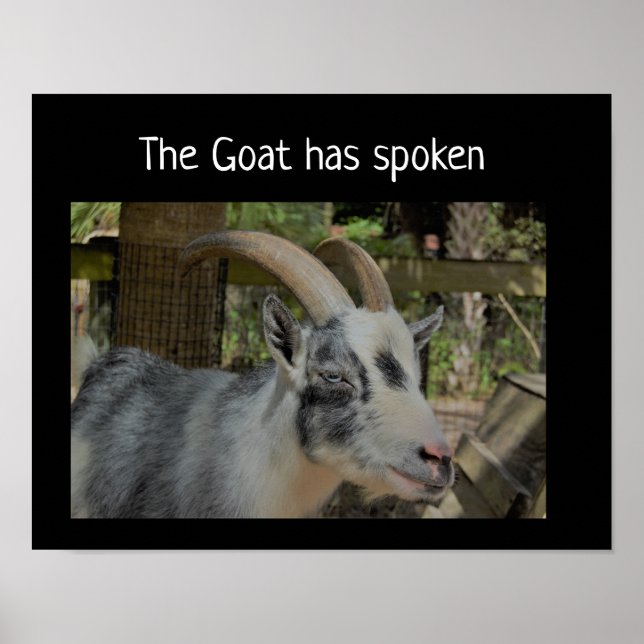 The Goat has spoken poster (Front)