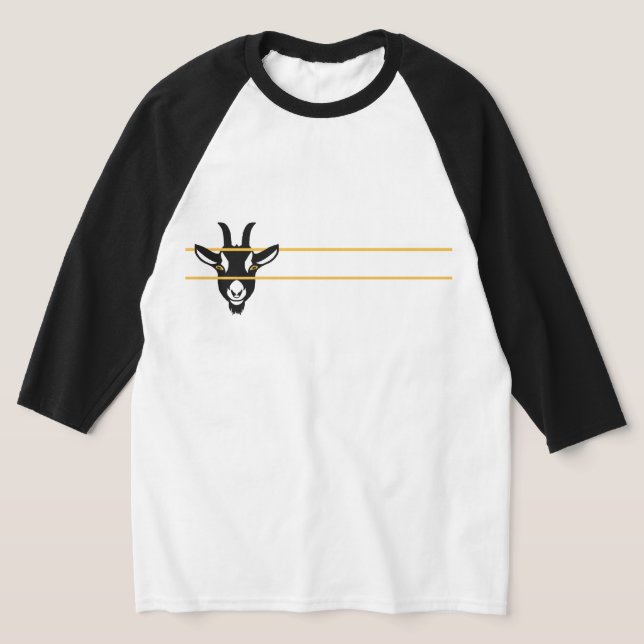 The Goat Network - Raglan T-Shirt - Front and Back (Laydown)
