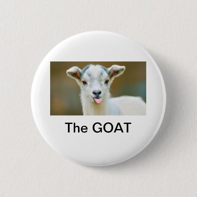 The GOAT Pinback Button (Front)