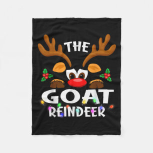 The Goat Reindeer Christmas Men Women Fleece Blanket
