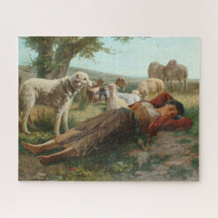 The Goatherder Girl's Siesta (by Carlo Ademollo) Jigsaw Puzzle