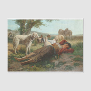 The Goatherder Girl's Siesta (by Carlo Ademollo) Tissue Paper