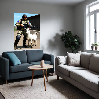 The Goat's bodyguard | AI Art Poster