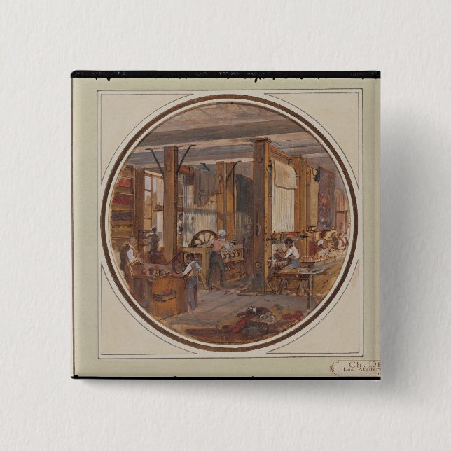 The Gobelins Workshop, 1840 Button (Front)
