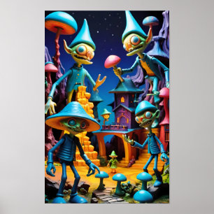 The Goblins of Groll-Town - Ken Gage Fantasy Art Poster