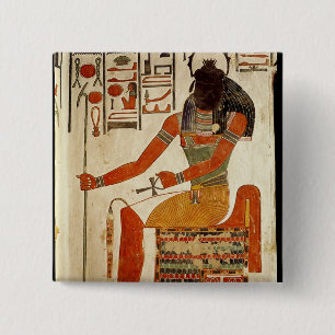 The god, Khepri, from the Tomb of Nefertari Pinback Button