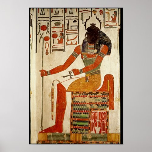 The god Khepri from the Tomb of Nefertari Poster