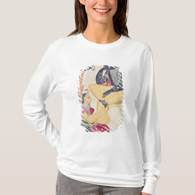 The God Krishna with his mortal love, Radha T-Shirt (Front)