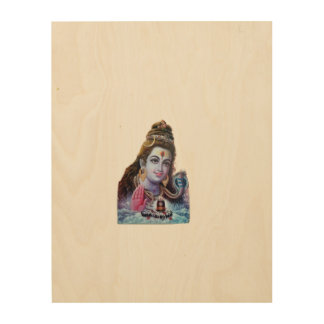 The God Mahadev Wood Wall Art