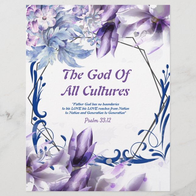 The God of All Cultures Watercolor Paper (Front)