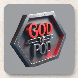 The God Of POD (Print On Demand) Beverage Coaster