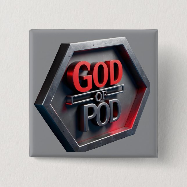 The God Of POD (Print On Demand) Button (Front)