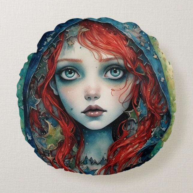 The Goddess Brigid Round Pillow (Front)