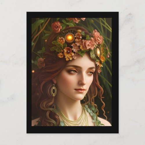 The Goddess Demeter  Digital Art Postcard
