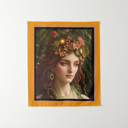 The Goddess Demeter  Digital Art Tapestry