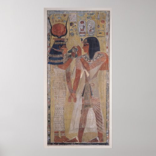 The Goddess Hathor placing the magic collar Poster