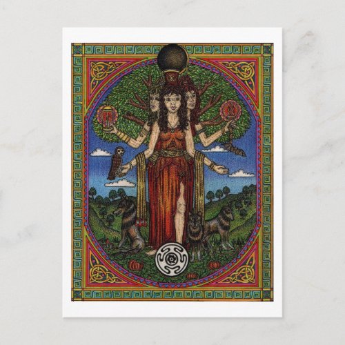 the goddess hecate image and synbols 001 t gift postcard