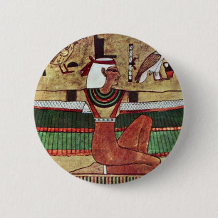 The Goddess Isis, By Ägyptischer Maler Um 1360 Button