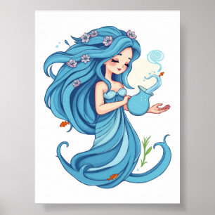 The Goddess of Flow - Spiritual Feminine Energy Poster