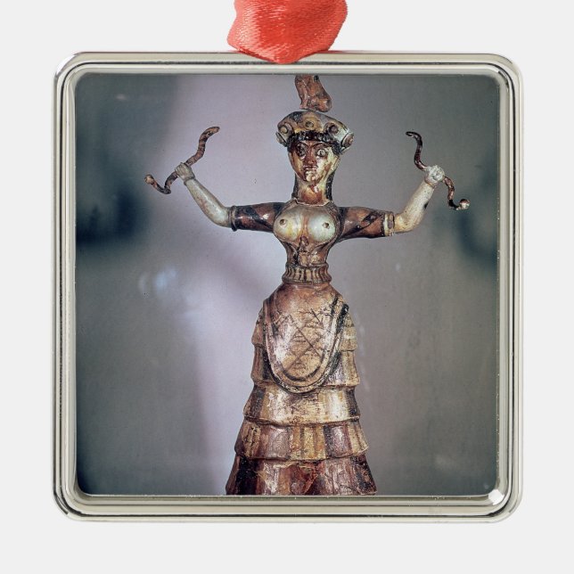 The Goddess of the Serpents Metal Ornament (Front)