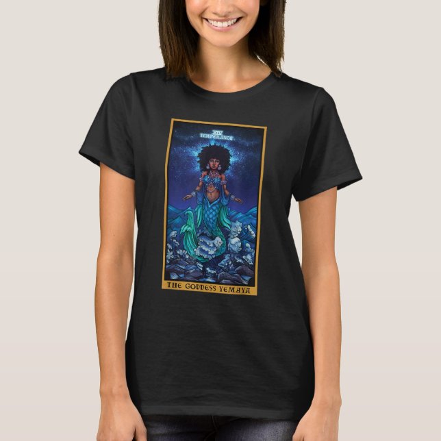 The Goddess Yemaya Temperance Tarot Card Wicca T-Shirt (Front)
