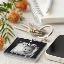 The Godfather | Personalized 2x Photo and Names Keychain