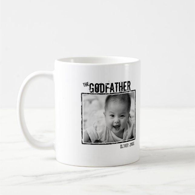 The Godfather | Personalized Photo and Name Coffee Mug (Left)