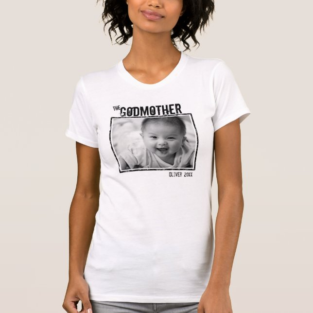 The GodMother Personalized Photo and Name T-Shirt (Front)