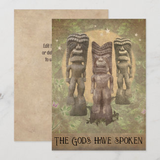 The Gods have spoken (customizable)  Note Card