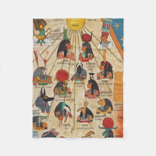 the gods of Ancient Egypt Fleece Blanket (Front)