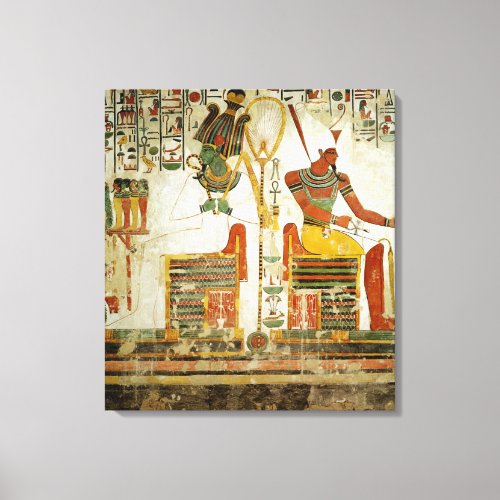The Gods Osiris and Atum from Tomb of Canvas Print