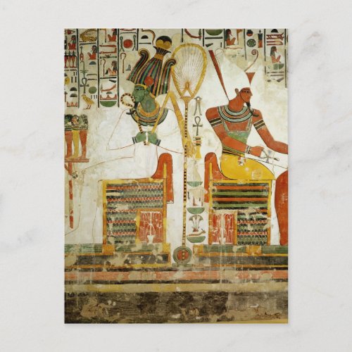 The Gods Osiris and Atum from Tomb of Postcard