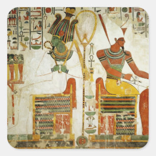 The Gods Osiris and Atum, from Tomb of Square Sticker