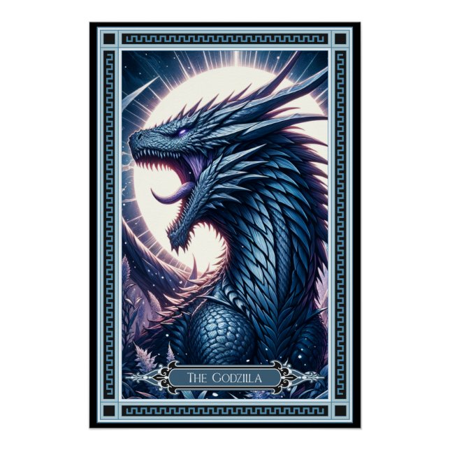 The Godzilla Tarot Card Poster (Front)