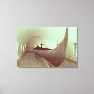 The Gokstad longship (wood) Canvas Print