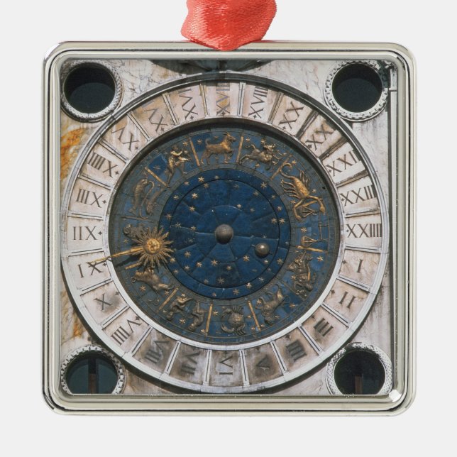 The gold and enamel clock face, design begun by Ma Metal Ornament (Front)