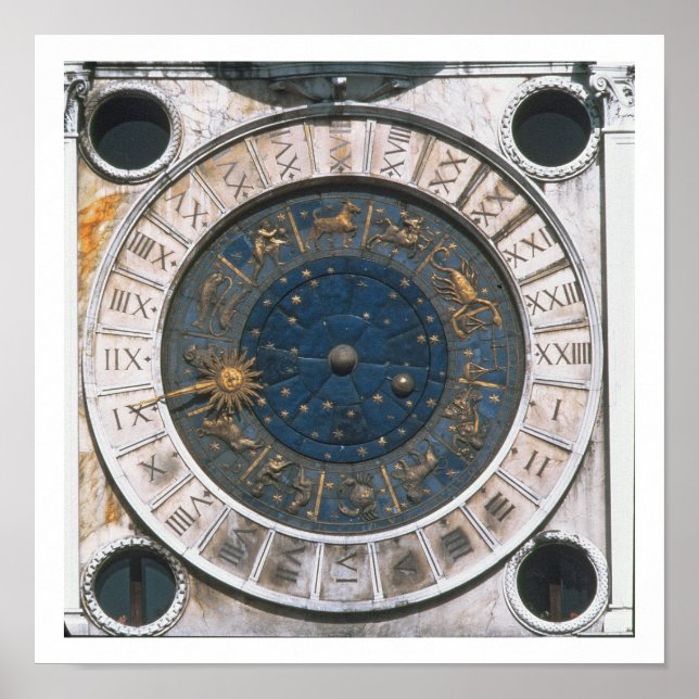 The gold and enamel clock face, design begun by Ma Poster (Front)