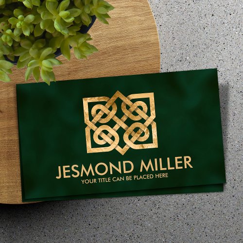 The Gold Dara Celtic Knot  Business Card