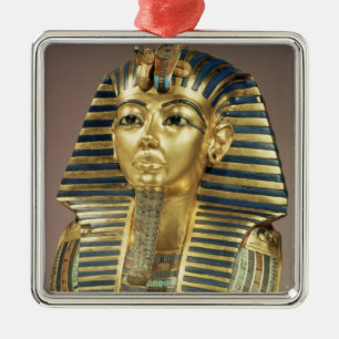 The gold funerary mask, from tomb of metal ornament