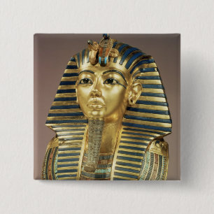 The gold funerary mask, from tomb of pinback button